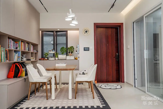 118㎡奶油風，自然優雅的小清新橫廳設計，讓家呈現有趣的靈魂